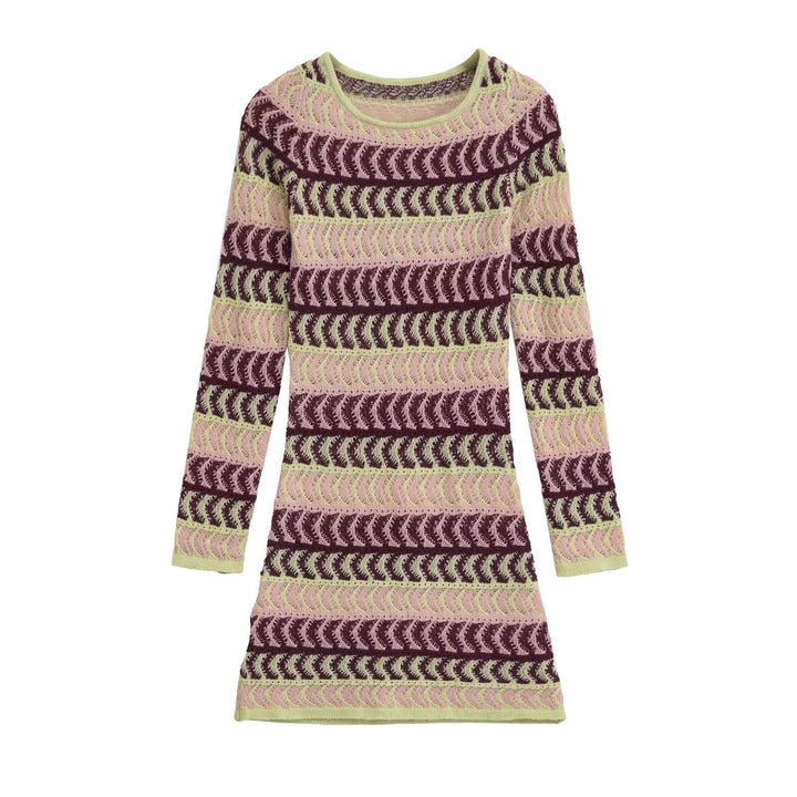 Knit dress for women with high-quality pattern and long sleeves Lune London