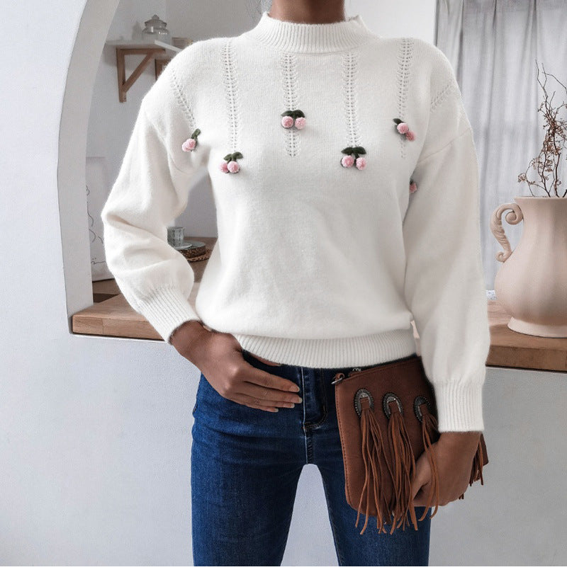 Women's sweater with playful applications Lune London