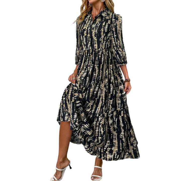 Maxi dress for women with casual collar and relaxed fit Lune London