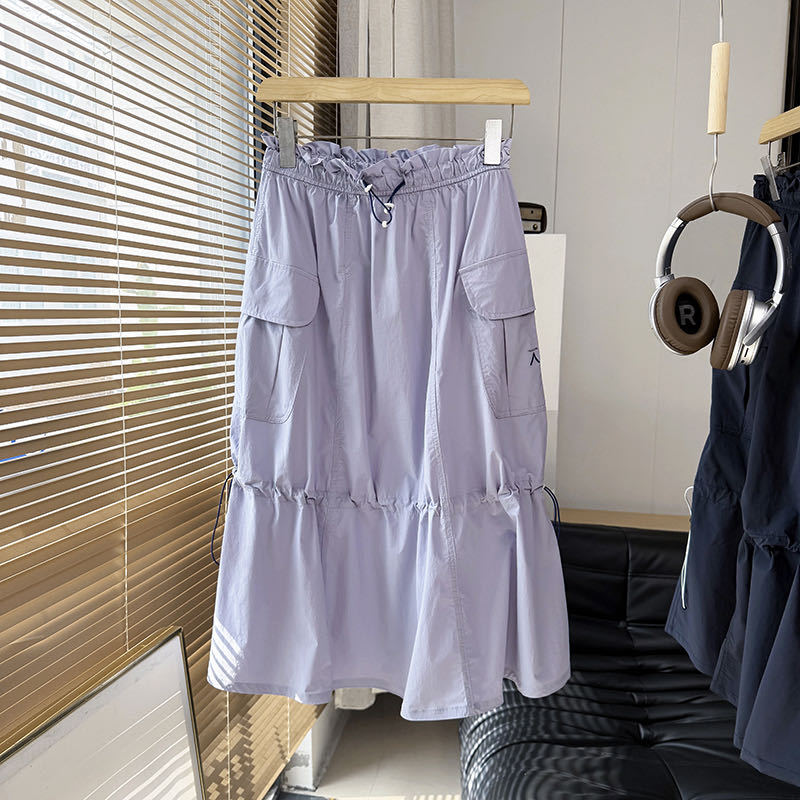 Jupe cargo féminine à la mode avec taille ajustable et poches latérales Chic & Stil