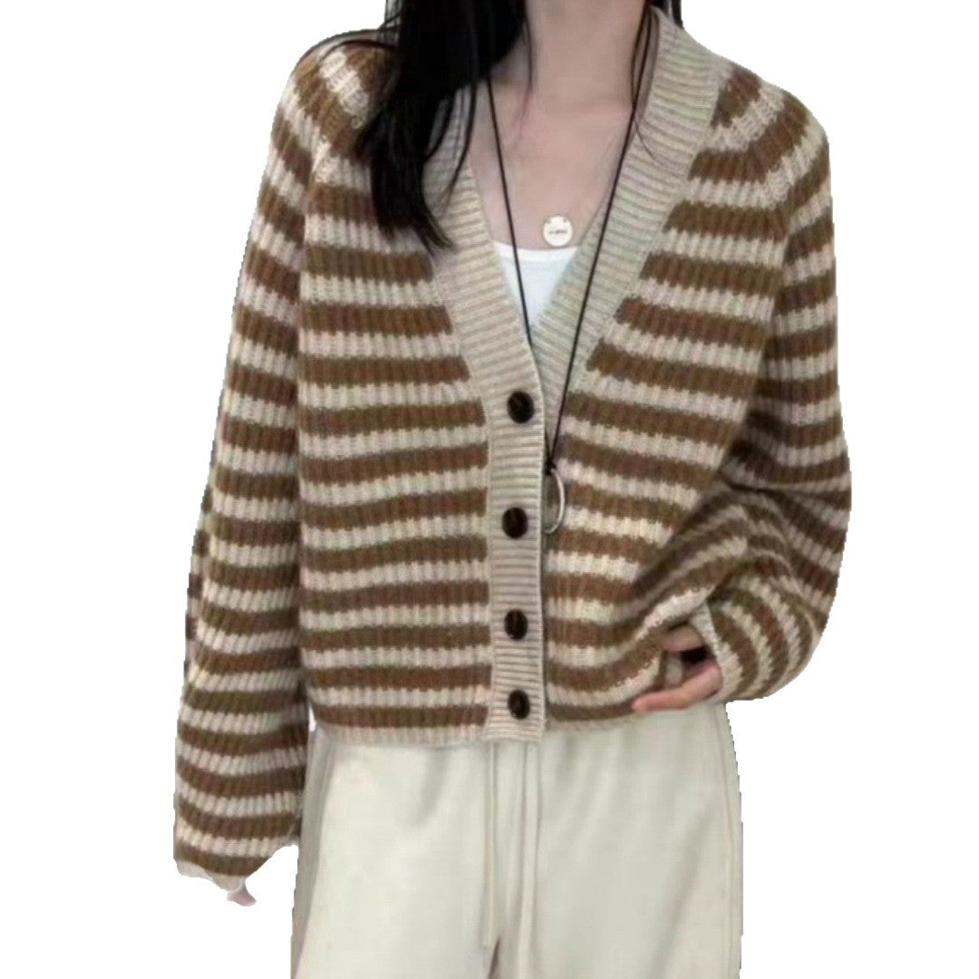 Women striped knit cardigan Lune London