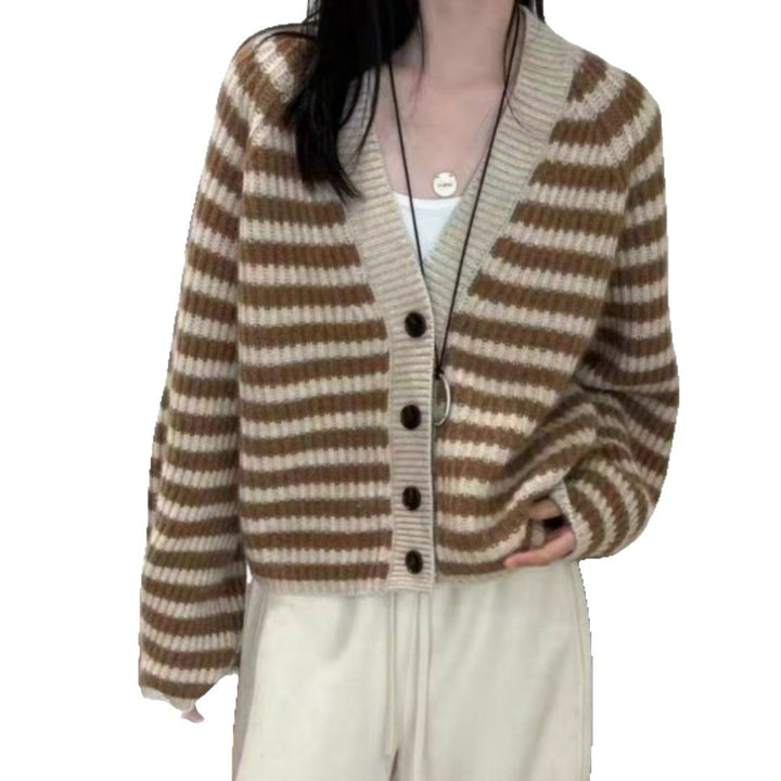 Women striped knit cardigan Lune London