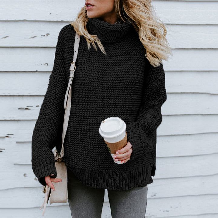 Chunky knit sweater for women with a turtleneck and relaxed fit Lune London