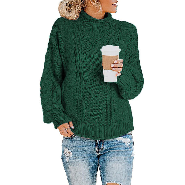 Thick knit sweater for women with high collar and cuffs Lune London