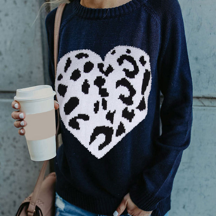 Pull femme à motif cœur Chic & Stil