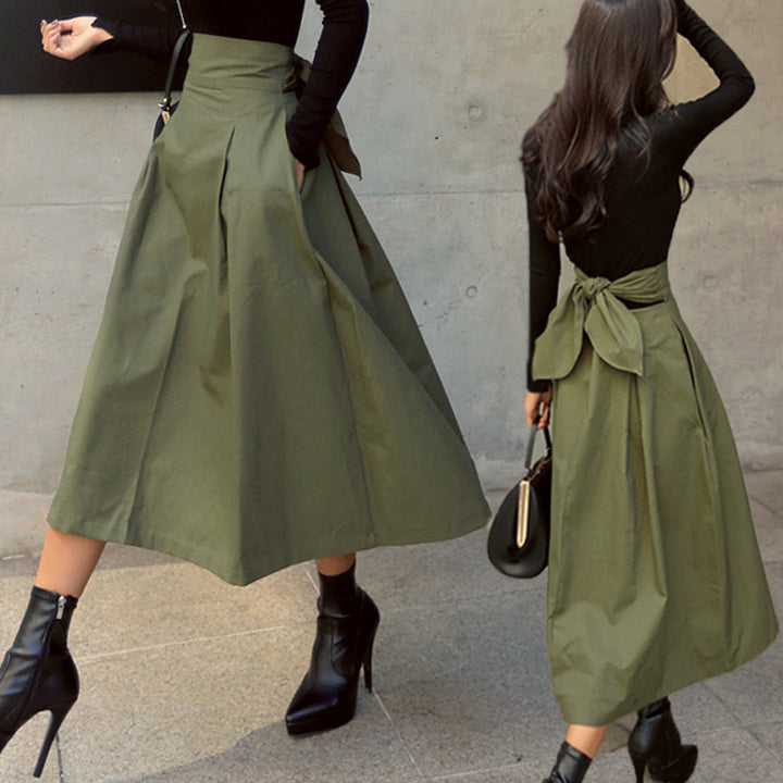 Roc A-line dress for women with high waist and pleats Lune London