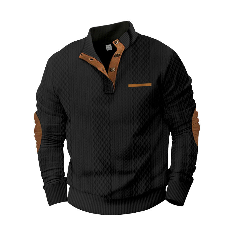 Knitted sweater for men with textured design and contrasting details Lune London