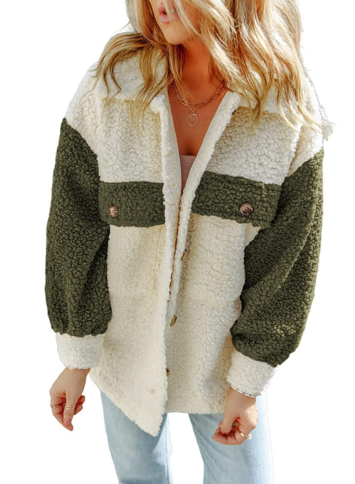 Ladies Comfortable Fleece Jacket with Snap Buttons Lune London