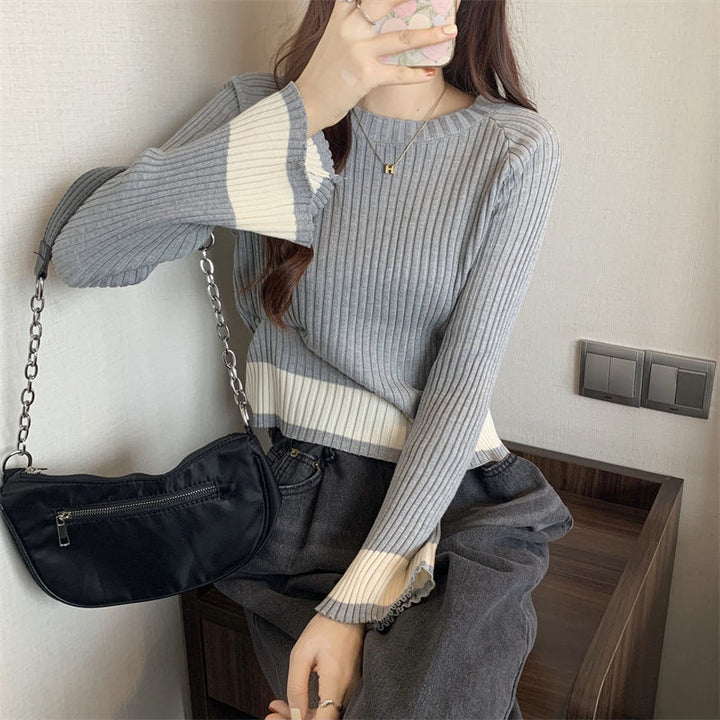 Pull en tricot côtelé à la mode pour femmes avec coupe décontractée Chic & Stil