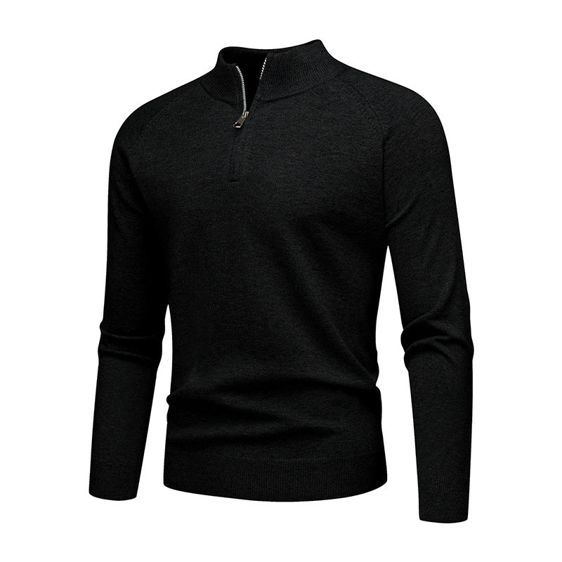 Fashion sweater for men with a short zipper Lune London