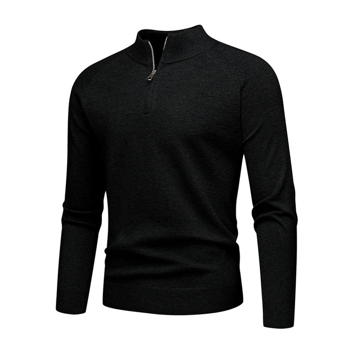 Fashion sweater for men with a short zipper Lune London