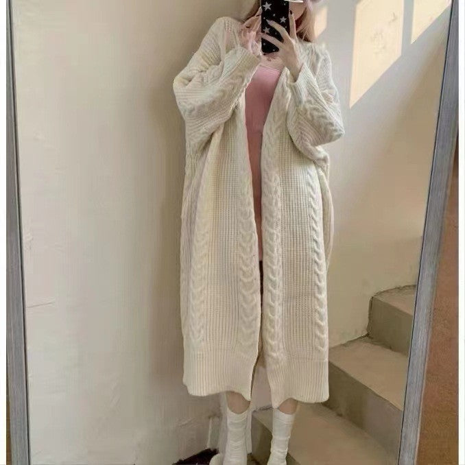 Manteau en tricot pour femmes avec motif en cable et coupe décontractée Chic & Stil