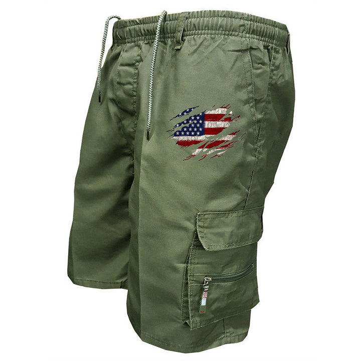 Men's cargo shorts with practical side pockets and elastic waistband Lune London