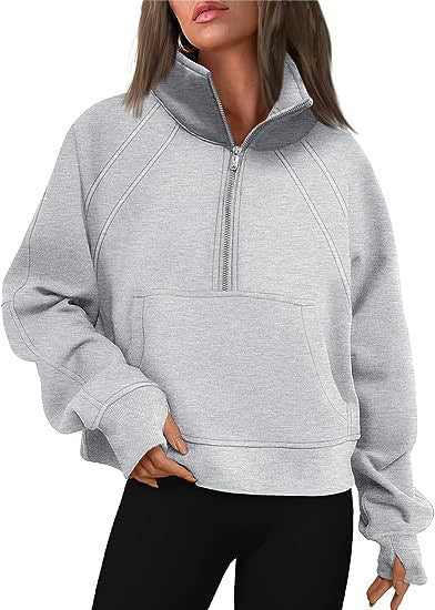 Oversized sweatshirt for women with high collar Lune London