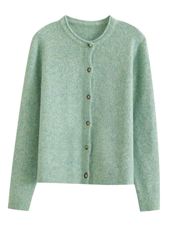 Comfortable knitted jacket for women with chic button details and style