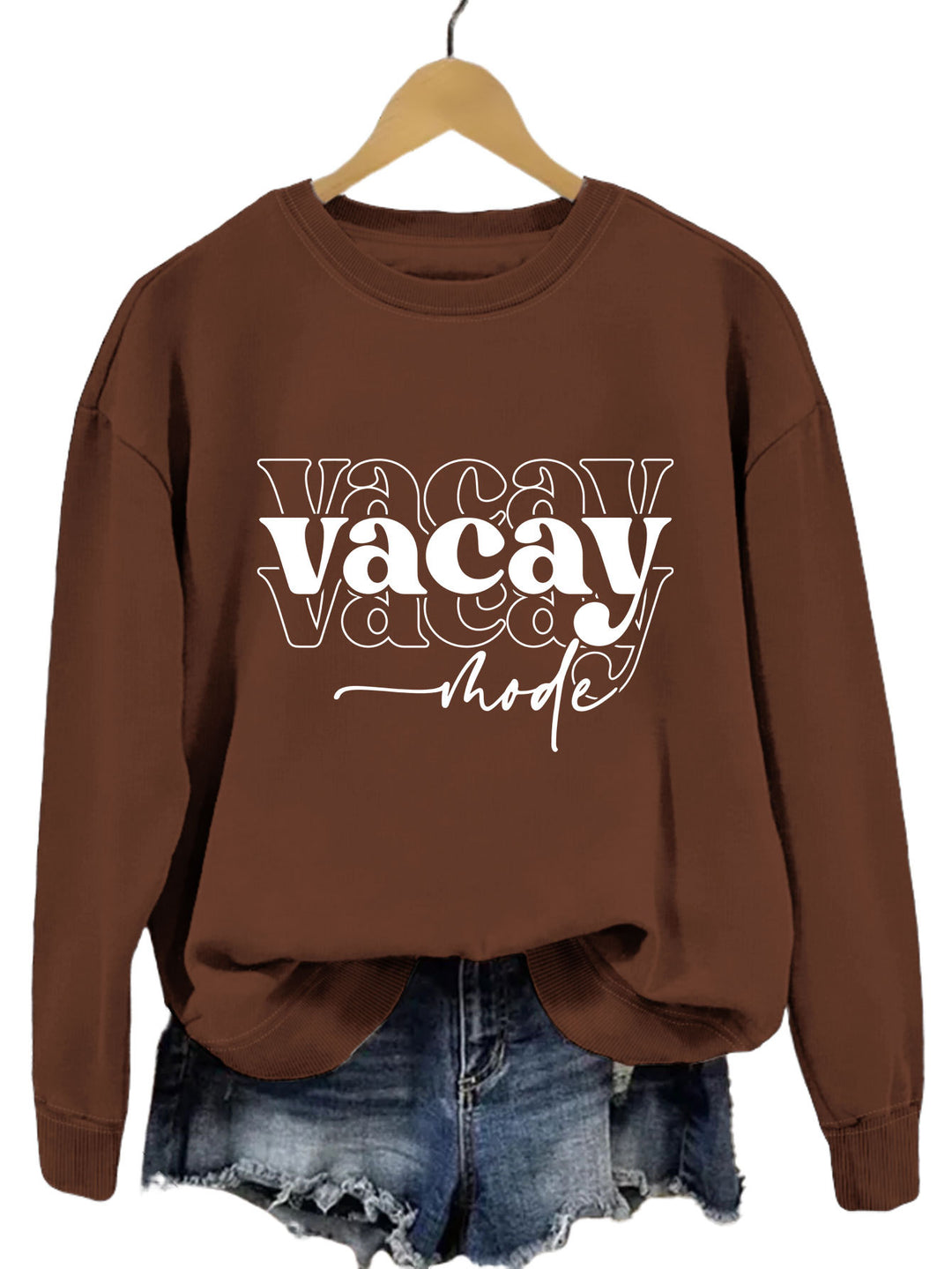 Sweatshirt femme avec lettrage décontracté et coupe décontractée Chic & Stil