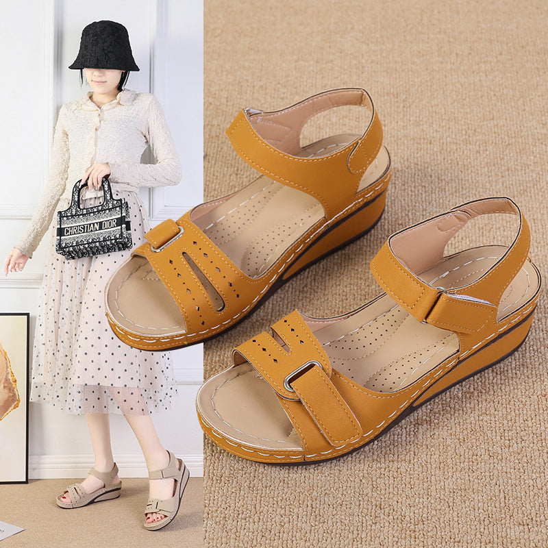 Lune London adjustable comfort wedge sandals for women