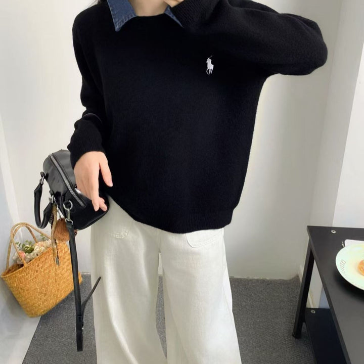 Pull décontracté pour femmes avec structure en maille de haute qualité Chic & Stil