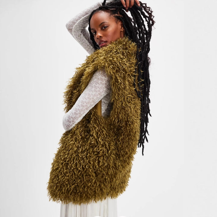 Ladies fur vest Lune London