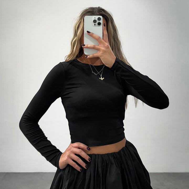 Short ruffled dress for women with long sleeves and elastic waist Lune London