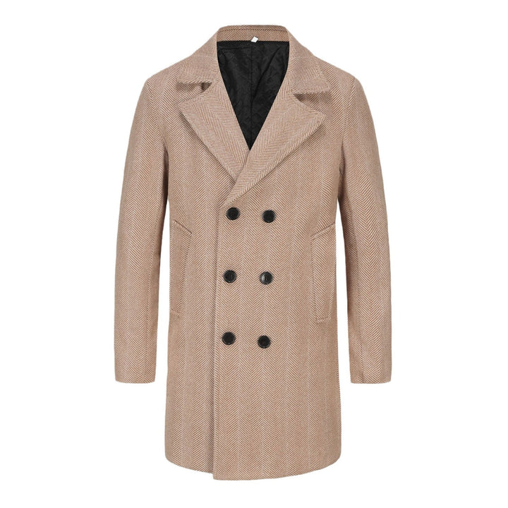 Elegant double-breasted men's coat with minimalist design Lune London