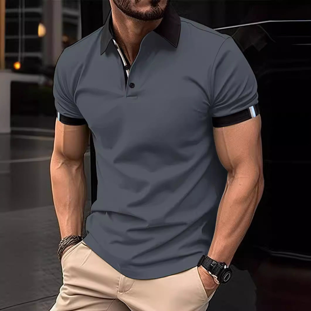 Men's performance polo with contrasting details Lune London
