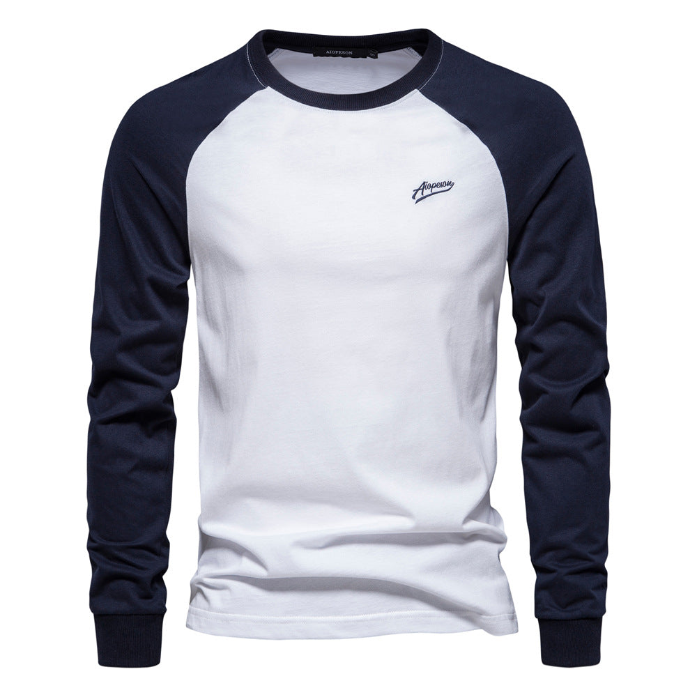 Men's Long Sleeve Shirt with Modern Contrast Design and Comfortable Fit Lune London