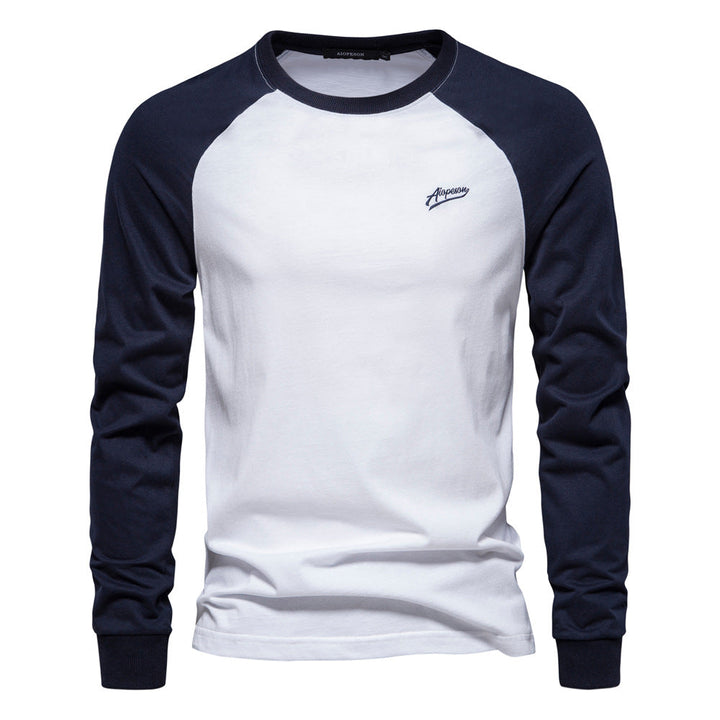 Men's Long Sleeve Shirt with Modern Contrast Design and Comfortable Fit Lune London