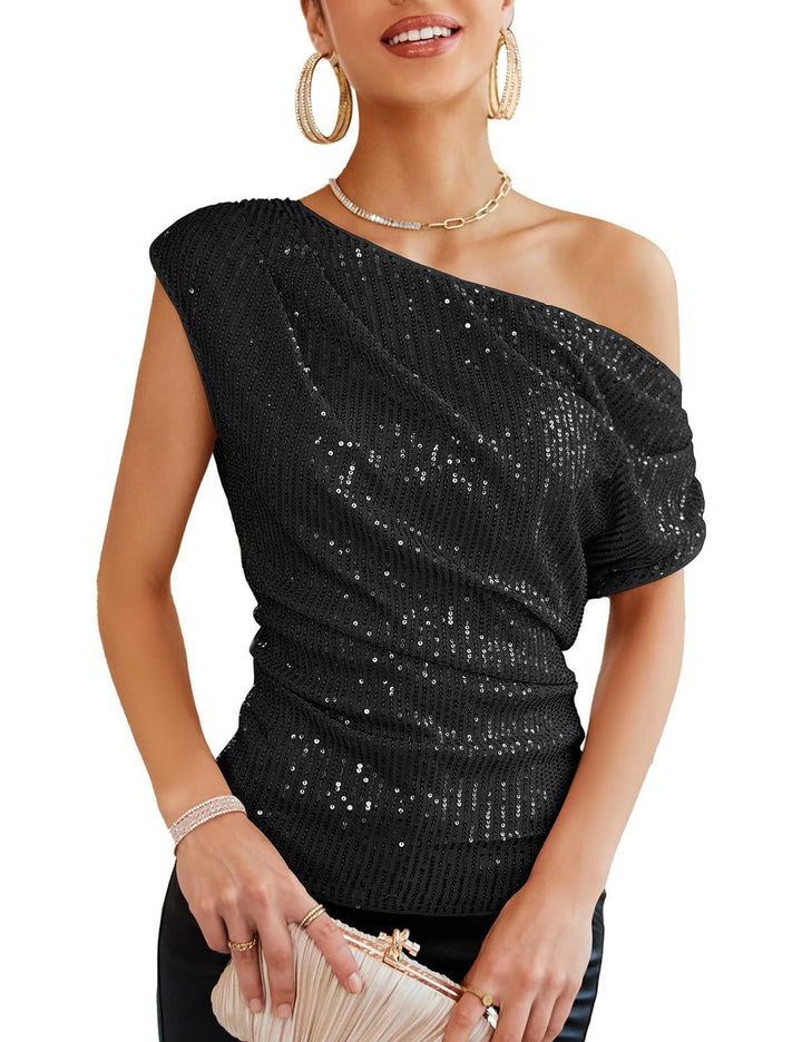 Women's Off-Shoulder Glamour Shirt Lune London