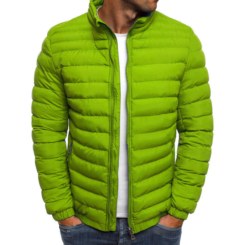 Lightweight quilted jacket for men with high collar and functional pockets Lune London