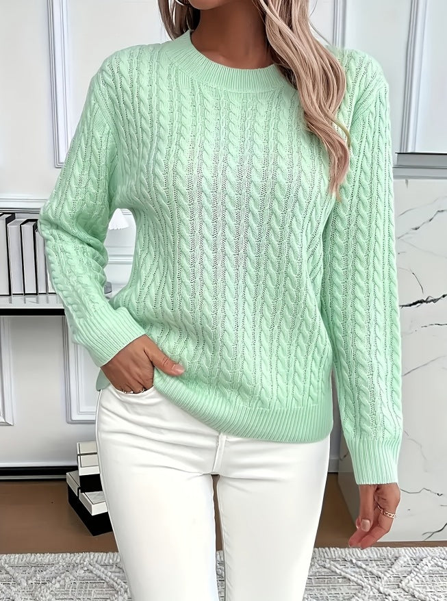 Pull en tricot pour femmes avec design en câble élégant Chic & Stil