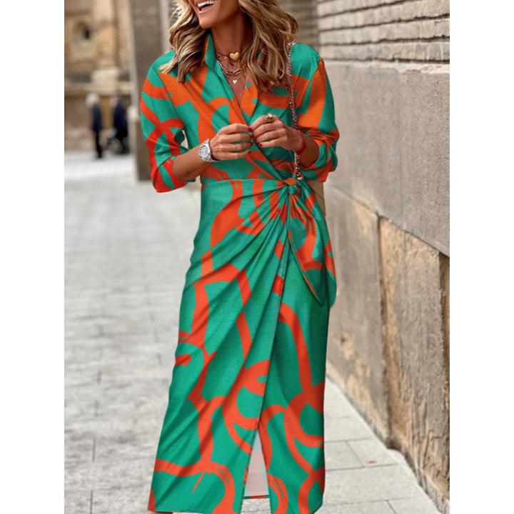 Woman Elegant Chic Wrap Dress