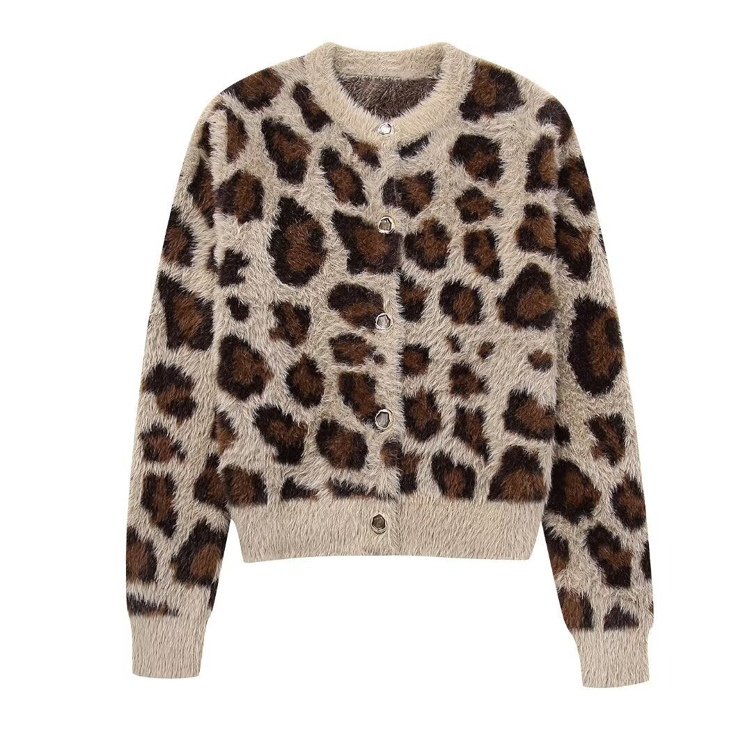 Pull doux léopard pour femmes Chic & Stil