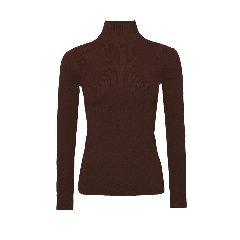 Pull col roulé pour femmes en matériau tricoté fin de haute qualité Chic & Stil