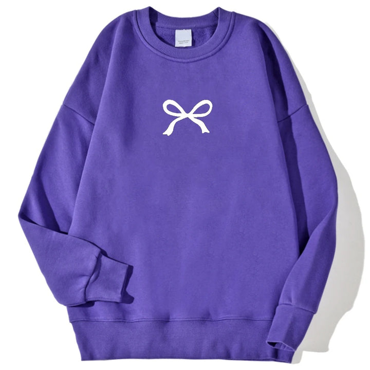 Sweat à capuche confortable pour femmes avec motif de nœud à la mode Chic & Stil