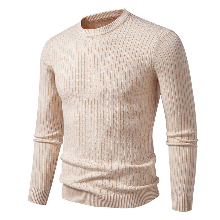 Stylish knitted sweater for men with textured braids design Lune London