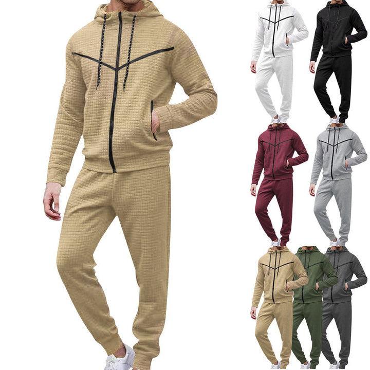 Urban tracksuit jacket for men with practical zippered pockets and structured surface Lune London