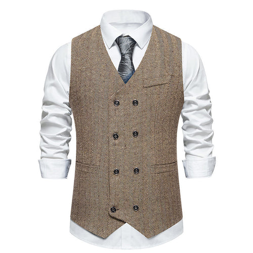 Elegant vest for men in herringbone pattern Lune London