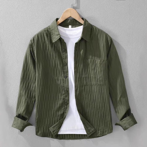 Men's long sleeve shirt with textured surface Lune London