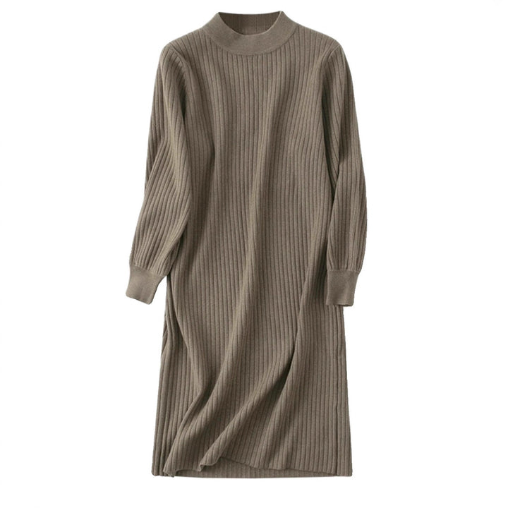 Elegant knitted dress for women with vertical ribbed design Lune London
