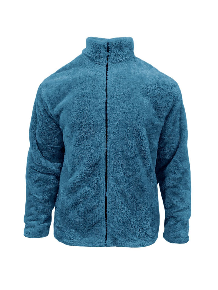Comfortable fleece jacket for men with high collar and practical pockets Lune London
