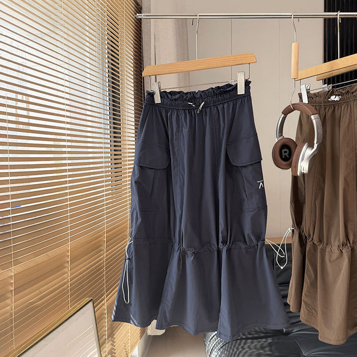 Jupe cargo féminine à la mode avec taille ajustable et poches latérales Chic & Stil