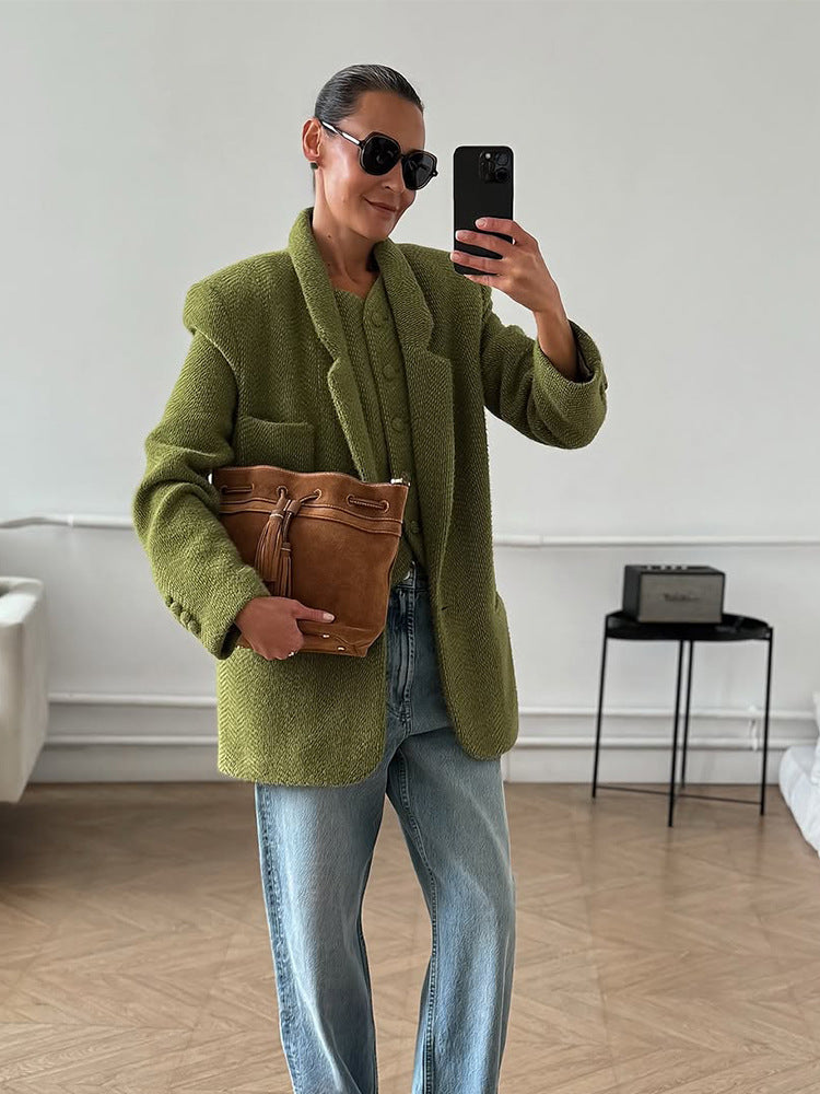 Lune London oversized casual blazer for women made of high-quality material