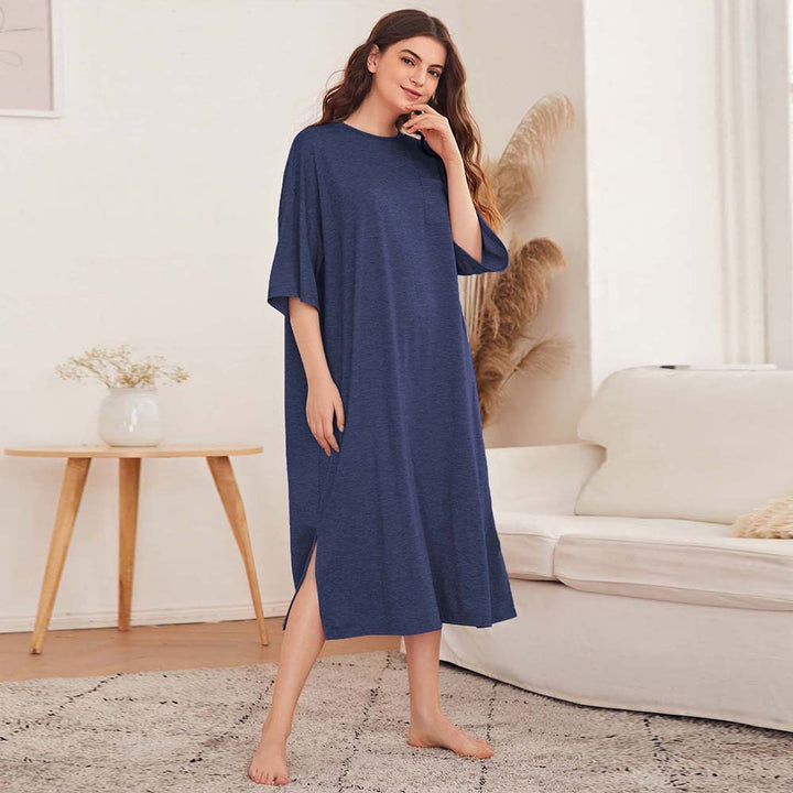 Nuisette décontractée pour femmes avec fentes latérales et poche poitrine pratique Chic & Stil