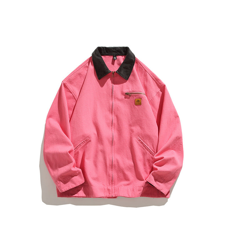 Robust casual jacket for men with high collar and practical pockets Lune London