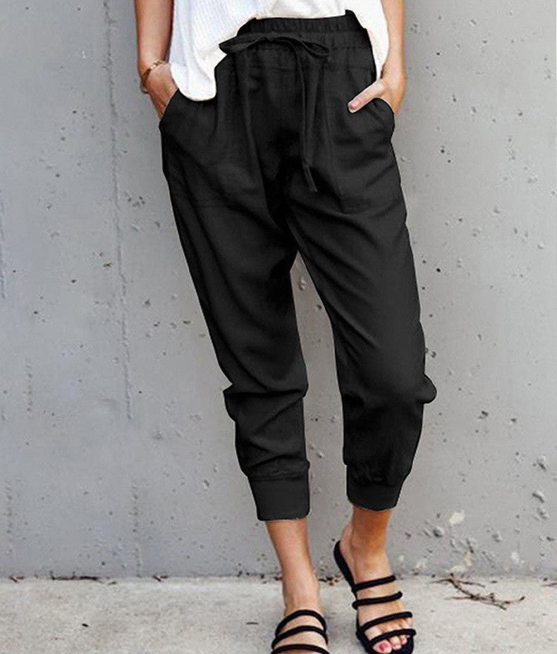 Comfortable leisure pants for women with elastic waistband Lune London
