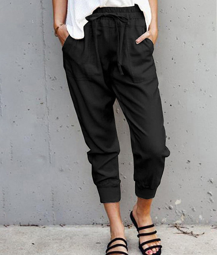 Comfortable leisure pants for women with elastic waistband Lune London