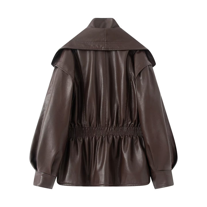Elegant biker jacket for women with a relaxed fit and voluminous sleeves Lune London