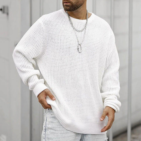 Men's Structured Sweater with Round Neck Lune London