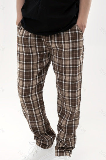 Leisure pants for men with pattern, elastic waist and side pockets Lune London